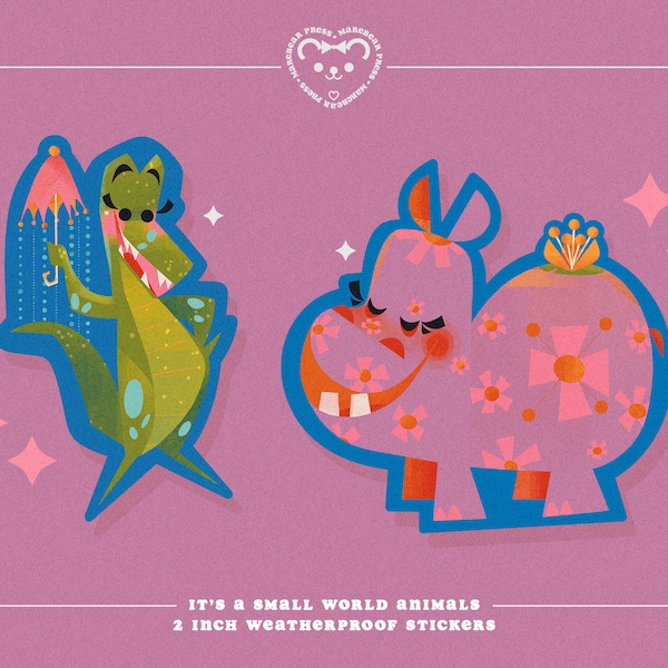 It's a Small World Iconic Animals - Sticker - Stickers for Bullet Journal, Scrapbooks, and Planners