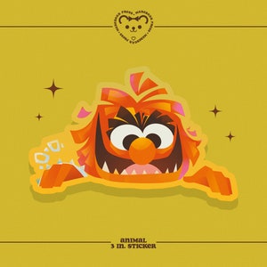 Animal - 3 in. Sticker - Stickers for Bullet Journal, Water Bottles, and Planners - The Muppets