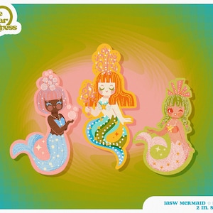 IASW MERMAID SET - Glitter Holographic Stickers - Mermay 2021