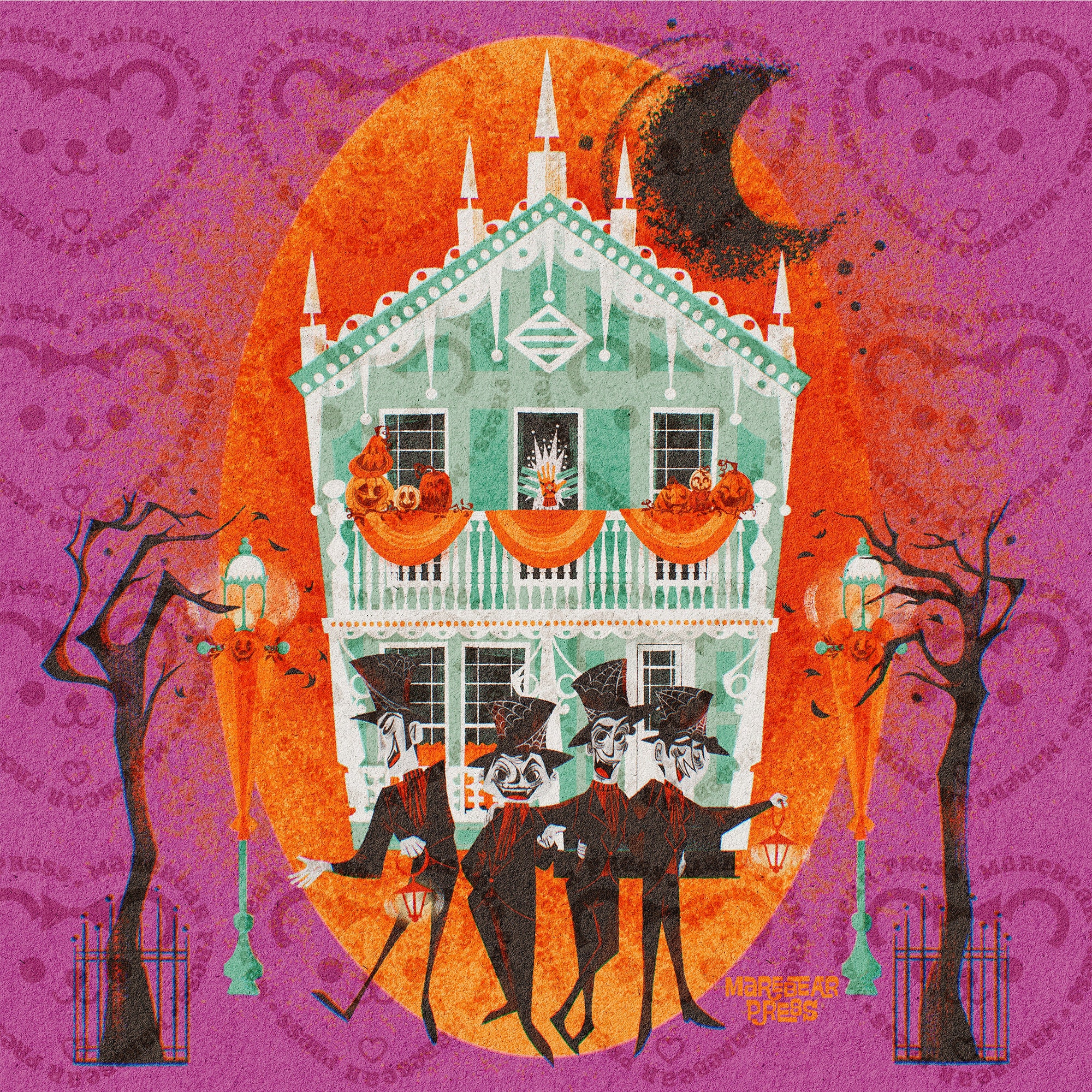 Dead Man's Party - Halloween Time - Art Print - Cadaver Dans at Disneyland