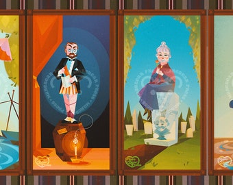 Retratos de estiramiento - ART PRINT - Inspirado en The Haunted Mansion