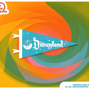 Disneyland Pennant - Glitter Holographic Sticker