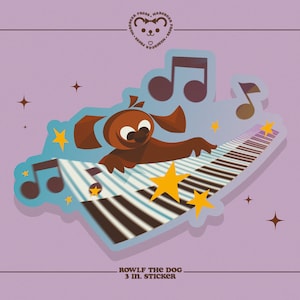 Rowlf the Dog - 3 in. Sticker - Stickers for Bullet Journal, Water Bottles, and Planners - The Muppets