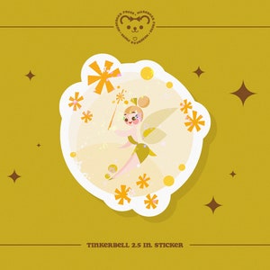 Tinker Bell - 3 in. Sticker - Stickers for Bullet Journal, Water Bottles, and Planners