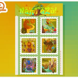 PREORDER* NăHTăZū! - Sticker Sheet - Stickers for Bullet Journal, Water Bottles, and Planners - Disney's Animal Kingdom