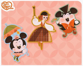 70th Pals - Stickers 3 pouces - Stickers pour Bullet Journal, bouteilles d'eau et agendas - Inspirés de Disneyland