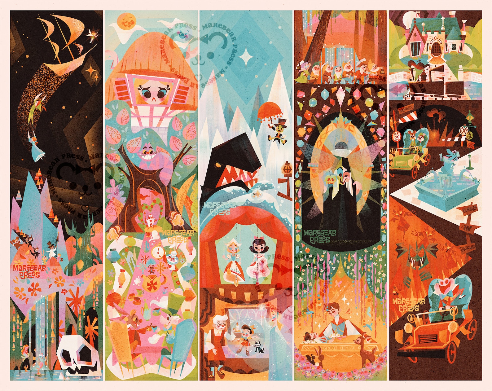 Fantasyland Dark Rides Art Print Inspired by Disneyland Etsy