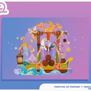 Shining Magically (Tangled Unit) - Art Print - Inspired by Disney's Festival of Fantasy Parade