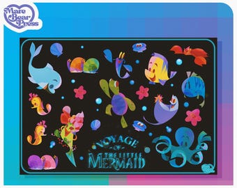 VOYAGE - Sticker Sheet - Stickers for Bullet Journal, Water Bottles, and Planners - Voyage of the Little Mermaid