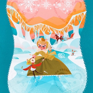 We&#39;re Together (again) Once Upon a Wintertime - Holiday Art Print - Inspired by The Muppets