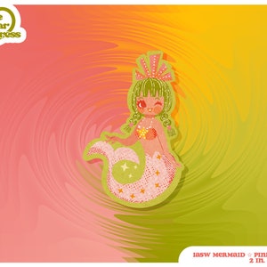 IASW MERMAID Green/Pink - Glitter Holographic Sticker - Mermay 2021