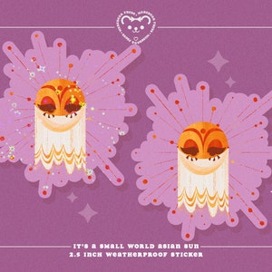 It&#39;s a Small World Asian Sun - Sticker - Stickers for Bullet Journal, Scrapbooks, and Planners