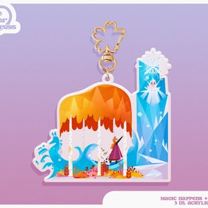 Magic Happens Frozen - Ciondolo in acrilico ispirato a Disneyland - 3 pollici