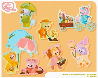 ダッフィー＆フレンズ リース 透明ラップトップステッカー ディズニー