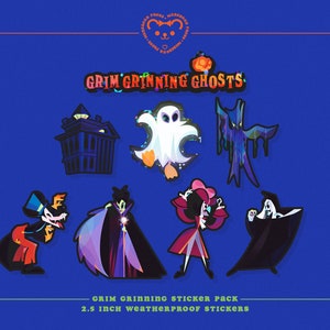 Grim Grinning - Halloween Sticker Pack - Stickers for Bullet Journal, Scrapbooks, and Planners