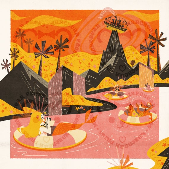 Typhoon Lagoon Castaway Creek - Mermay 2021 - Art Print