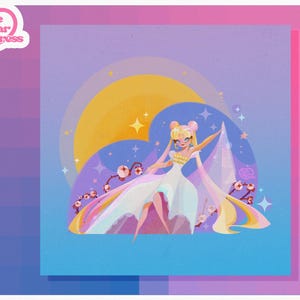 Muun Purinsesu - Kunstdruck Inspiriert von Sailor Moon