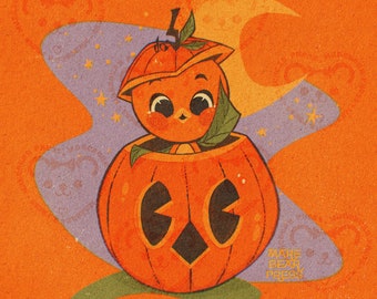 The Great Orange - Little Orange Bird - Art Print - Disney Halloween