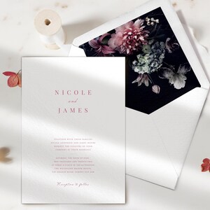 Classic Wedding Invitation suite, Minimalist wedding invitation