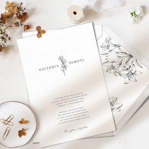 Winter wedding invitation suite - wedding invitation card PRINTED on luxury paper