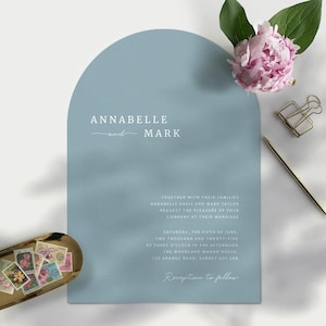 Elegant arch wedding invitation suite, Unique wedding invitations - PRINTED on luxury Italian paper