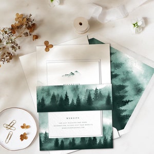 Christmas wedding invitations - Winter wedding invitation - PRINTED on luxury Italian paper