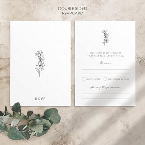 Antwortkarten Hochzeit - Einfache elegante Hochzeit Antwortkarten - Antwortkartenvorlage - Personalisierte Antwortkarten