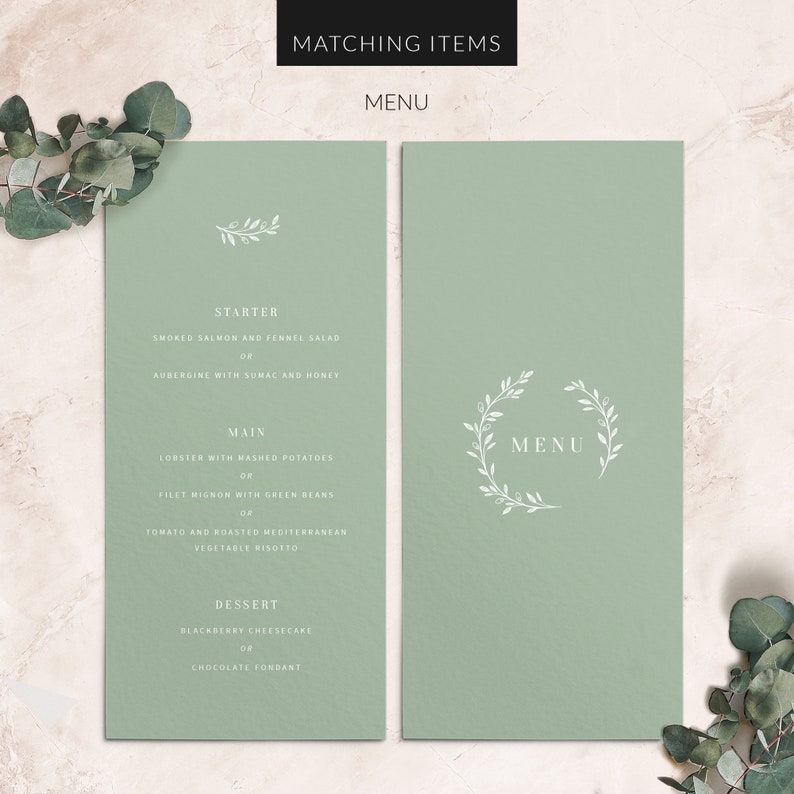 Details card Greenery wedding invitation details card Olive branch wedding details card Wedding info card Printed Cards image 8