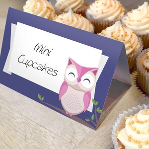 Woodland Baby Shower Thank You Cards, Owl Baby Shower Decorations Girl, Woodland party, INSTANT DOWNLOAD Printable image 4