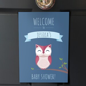 Woodland Baby Shower Banner, Owl Baby Boy Nursery Decor, INSTANT DOWNLOAD Printable Bunting image 6