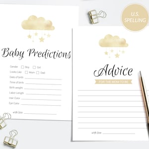 Twinkle Twinkle Little Star Baby Shower Games, The Price Is Right, Don't Say Baby, Advice & Prediction cards, INSTANT DOWNLOAD Printables image 2