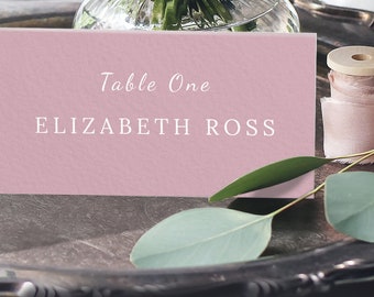 Blush pink name place cards wedding - Table name cards wedding - Wedding name cards - Escort cards - PRINTED place cards