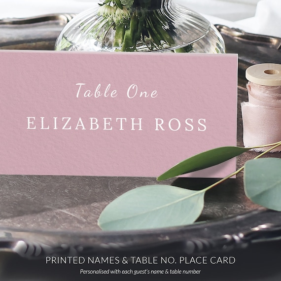 Blush pink name place cards wedding - Table name cards wedding - Wedding name cards - Escort cards - PRINTED place cards Il_570xn