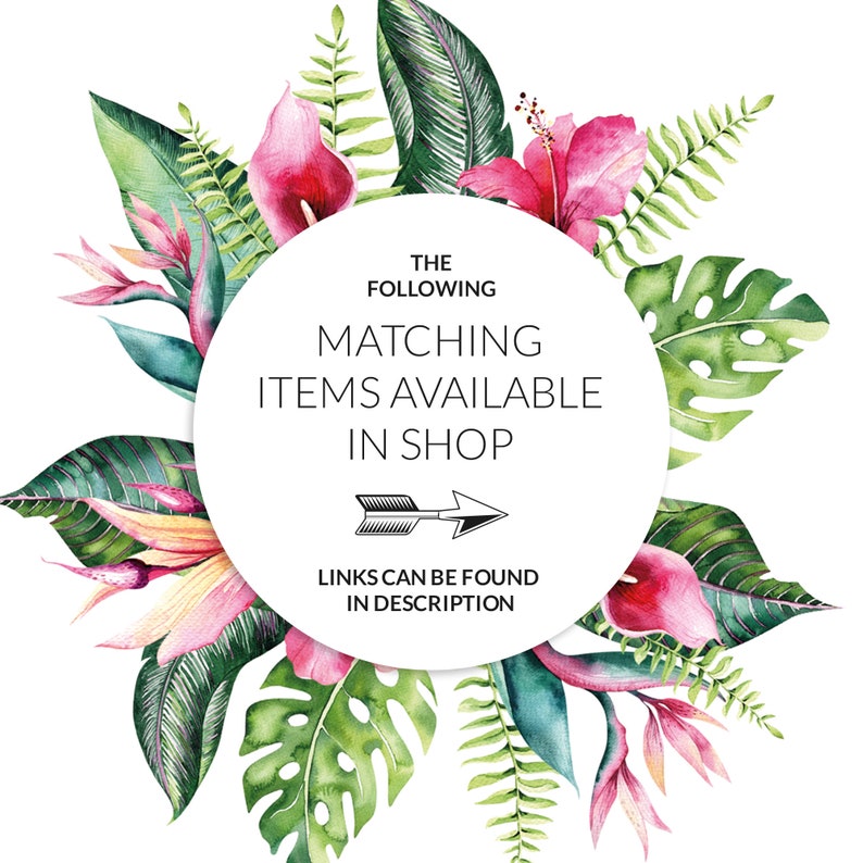 Envelopes Tropical Save The Date destination wedding Floral Wedding Save The Dates Personalized Printed Cards or Digital Printable PDF
