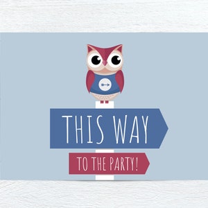 Woodland Owl Merci cartes personnalisées imprimables, décorations de fête danniversaire de garçons, cartes de remerciement pour enfants, note de remerciement de fête image 6