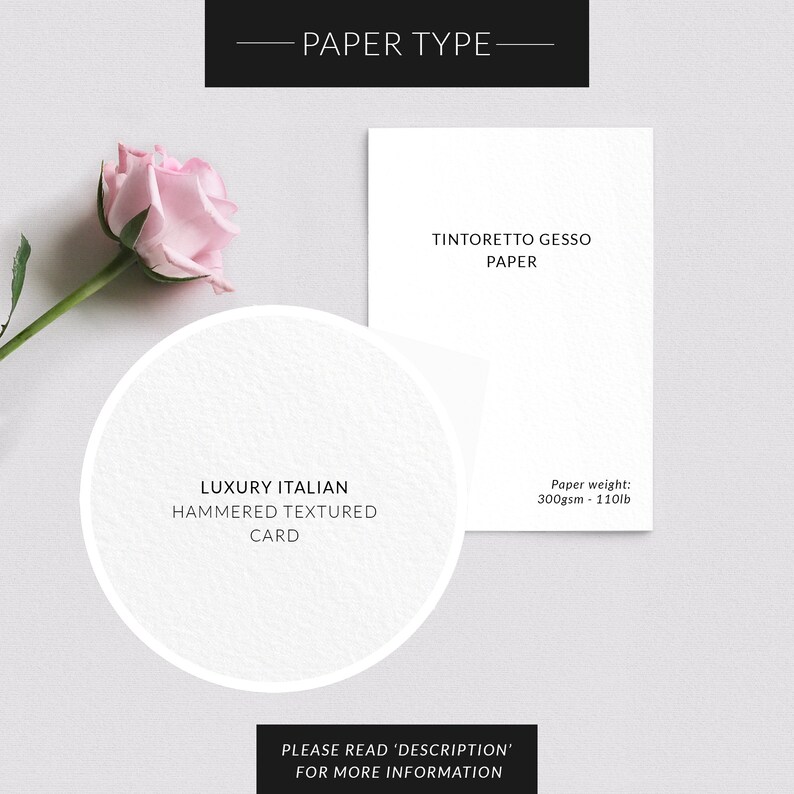 Modern wedding details card Classic wedding invitation details card Simple wedding info card Printed wedding details cards image 5