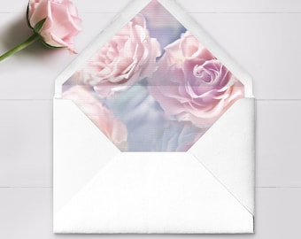 Pink Floral Envelope Liners Printed