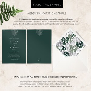 Tropical wedding program Wedding order of service Wedding program template folded Printed wedding programs 1 Invitation Sample