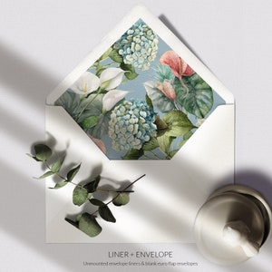 Floral wedding envelope liner  - Printed Liners