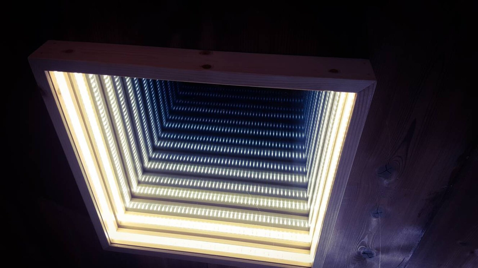 Infinity Mirror Frame Infinity Effect Mirror Illusion Etsy