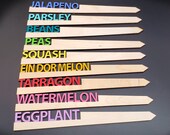 Colorful Garden Markers - Individual Customizable Herb, Berries, Vegetable, Flower, Names - and more