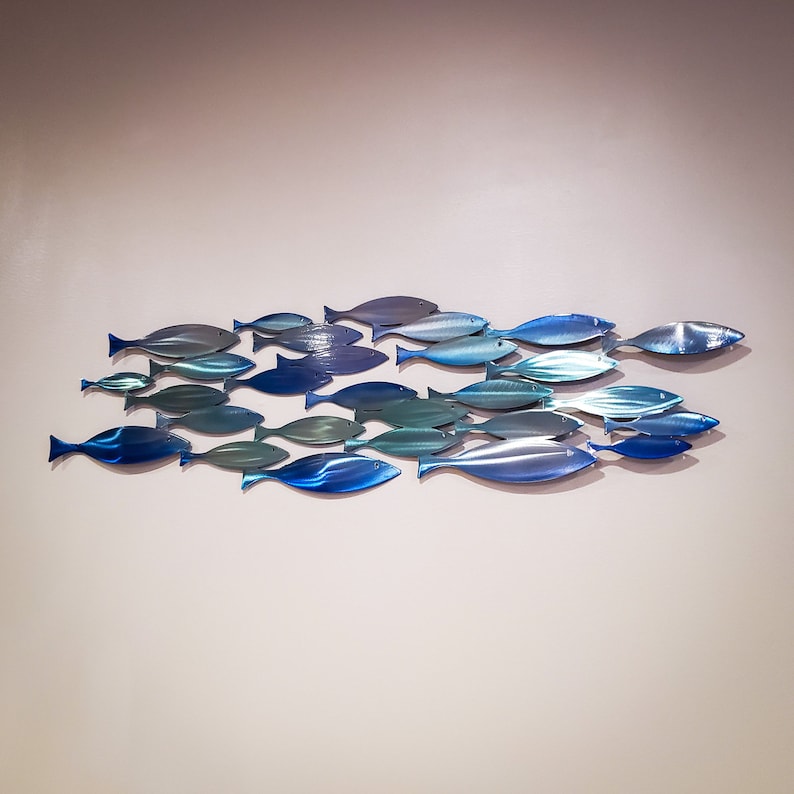 Shoal of Fish Metal Wall Art Etsy