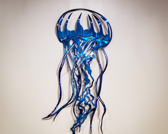 Jelly Fish Metal Wall Art Etsy