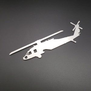 Sikorsky H60 Military Helicopter Vinyl Decal - 6 Inch Gloss White Sticker For Cars, Trucks & Walls