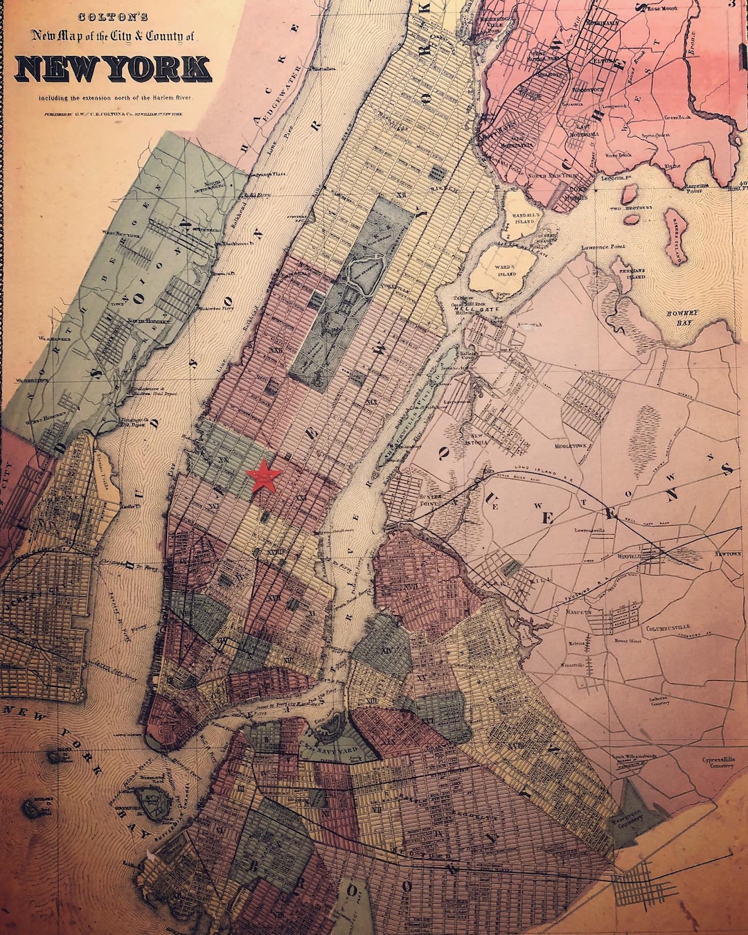 Poster, Vintage New York Art, Retro New York Poster, Mid Century Art