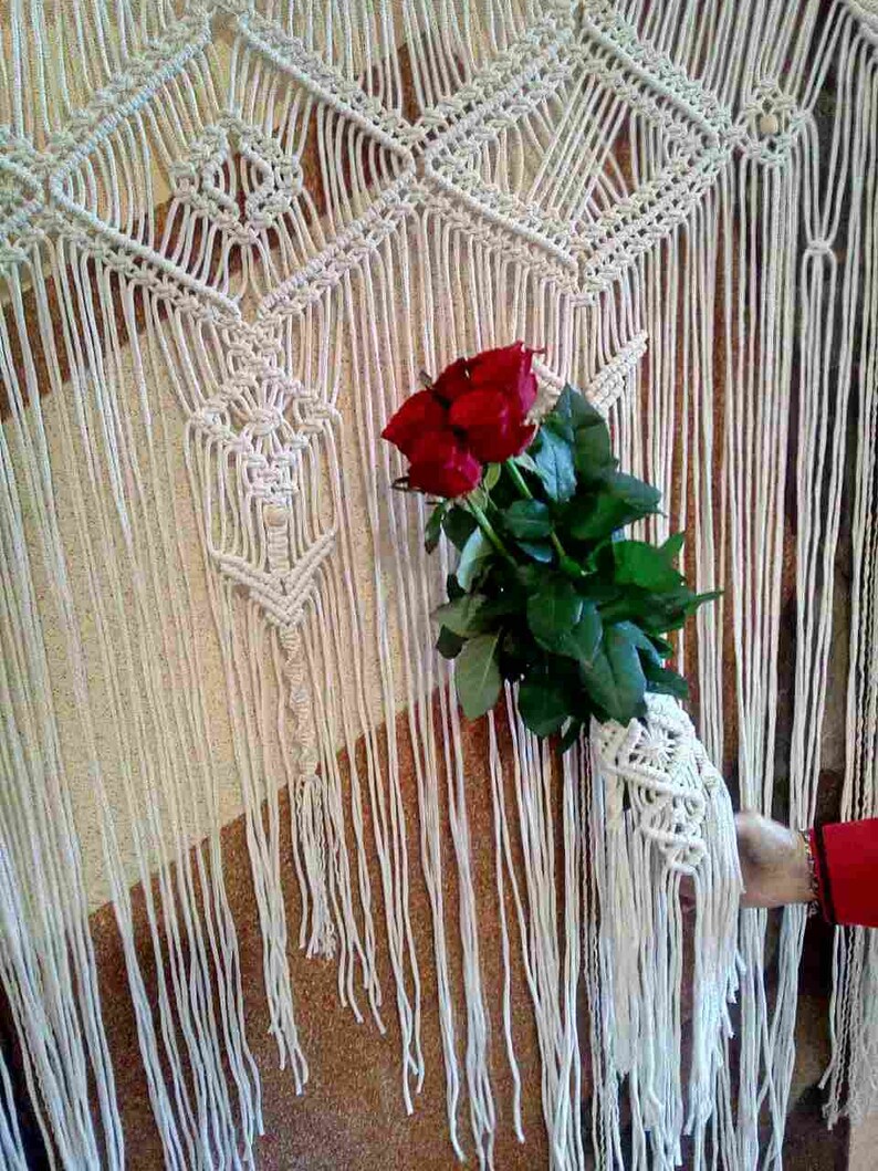 Personalized Wedding Bouquet Wrap Macrame bouquet wrap Flower Wrap