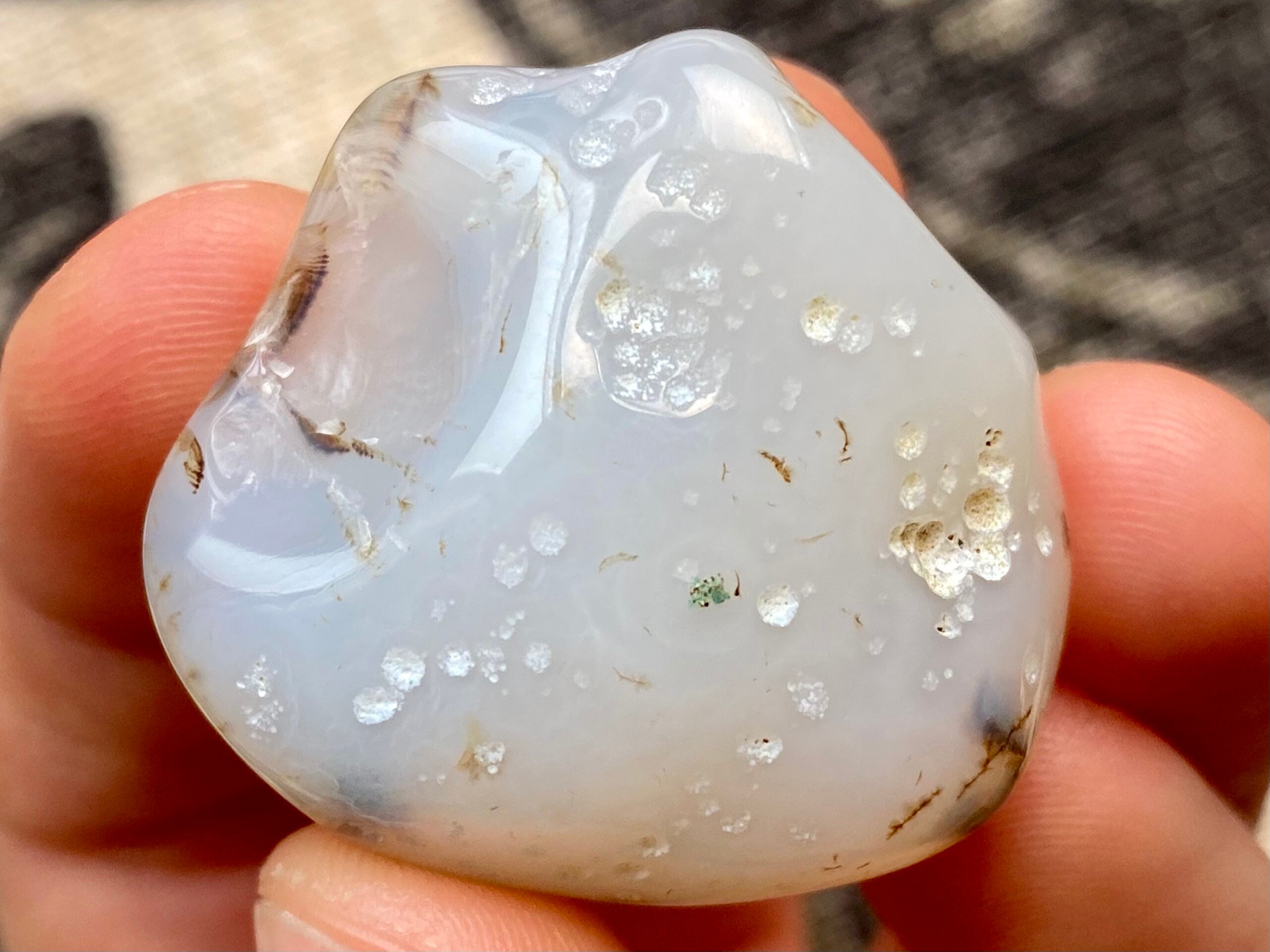 Montana moss agate freeform tumbled stone | Etsy