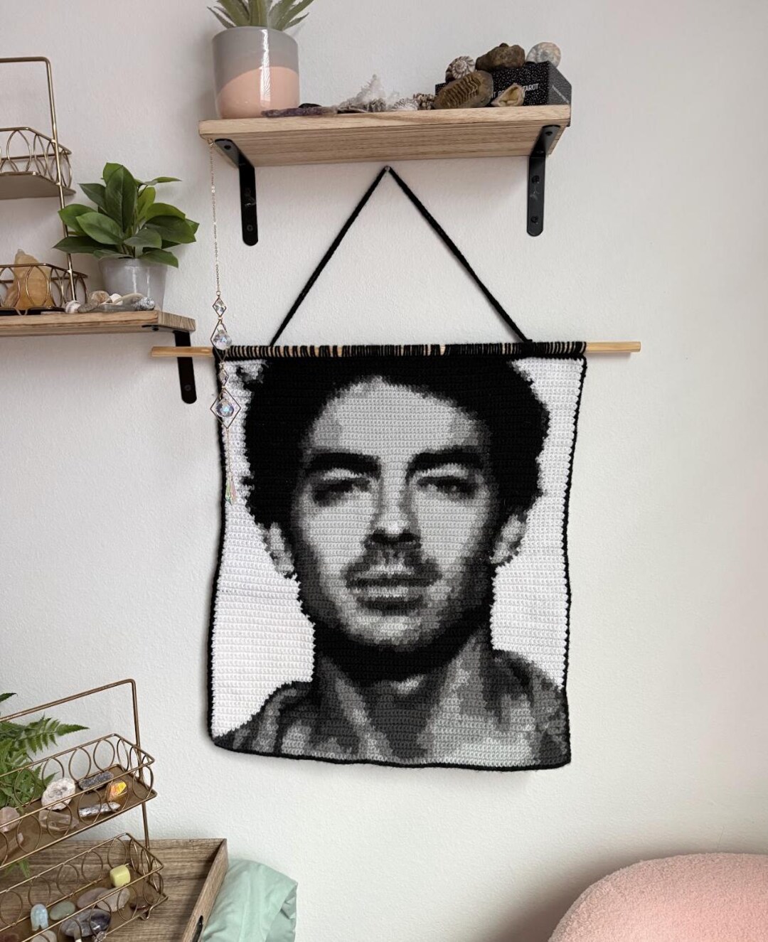 Joe Jonas Portrait Crochet Tapestry Etsy joe-jonas-portrait-crochet-tapestry-etsy