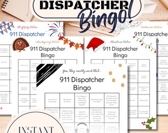 Dispatcher Bingo Digital Download Fun Things to do in the Comm Center
