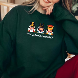What&#39;s Crackin&#39; 911 Dispatcher Nutcracker Unisex Heavy Blend Crewneck Sweatshirt